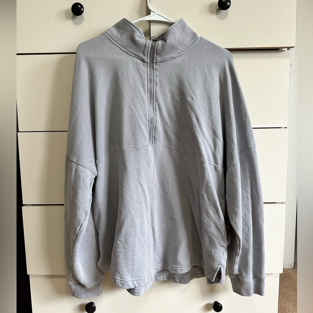 Victorias Secret Pink Oversized Half Zip Pullover